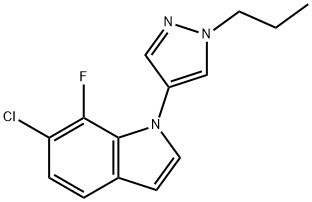 6-Chlór-7-fluór-1-(1-propyl-1H-pyrazol-4-yl)-1H-indol CAS č. : 1782070-67-0